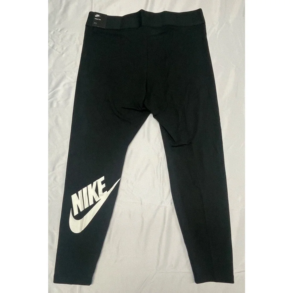 NIKE Women's High Waisted Leg A See Graphic Tights Black White BV0285 010‎ 1X
